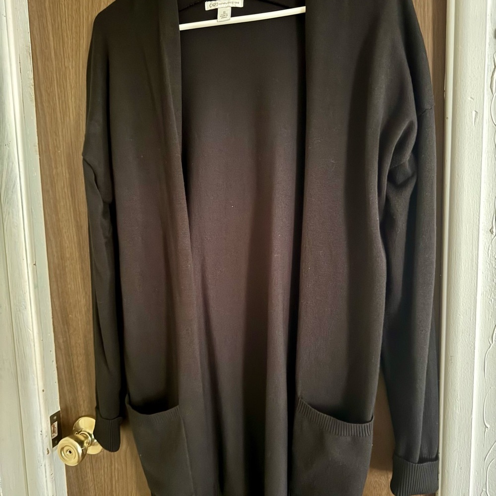 CATO Balloon Sleeve Open Front Cardigan